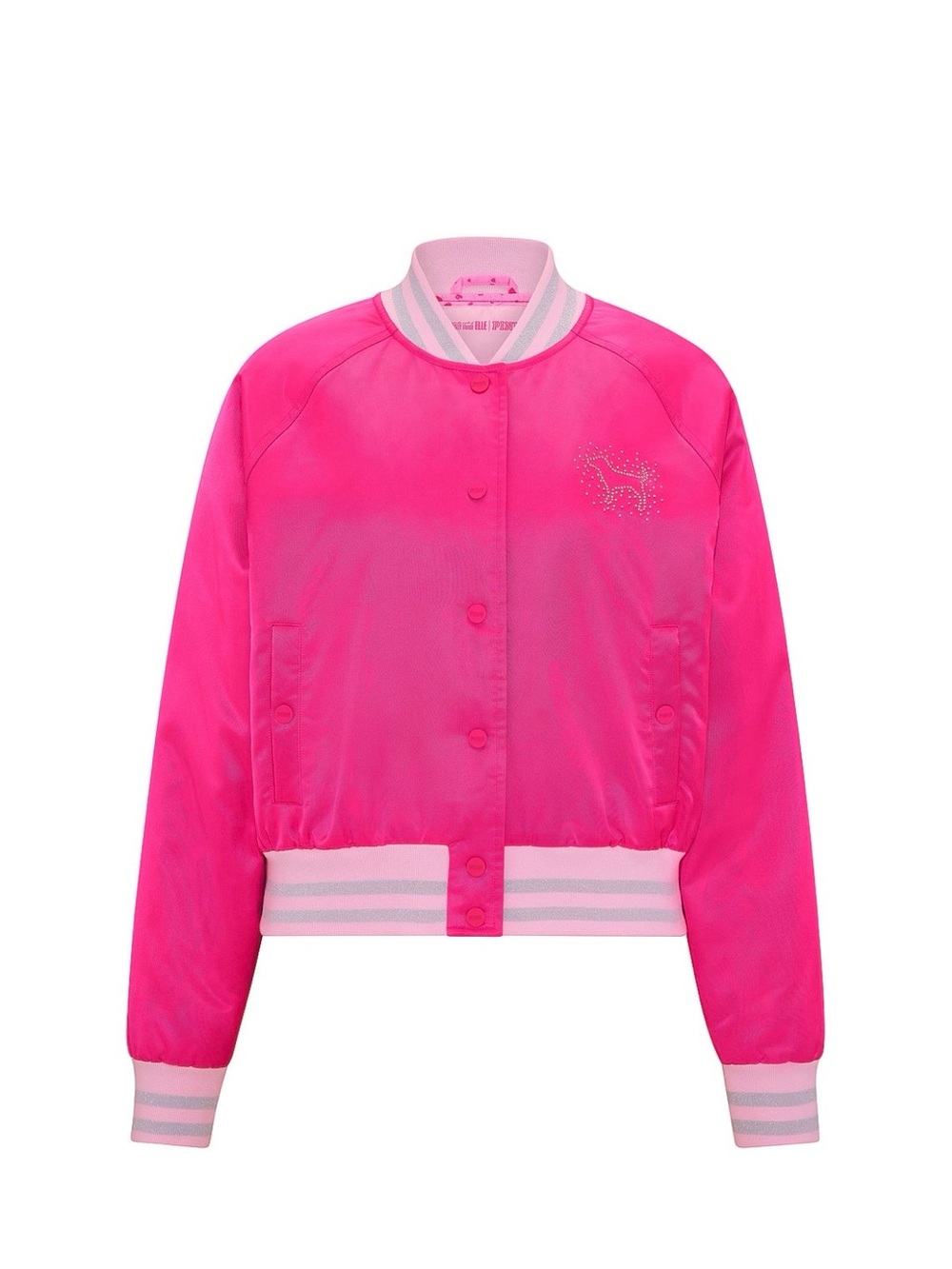 Elle Satin Varsity Jacket